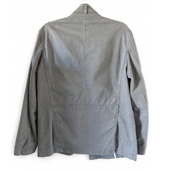 INC International Concepts Men’s Gray Denim Utility Military Jacket 100% Cotton - Picture 2 of 11